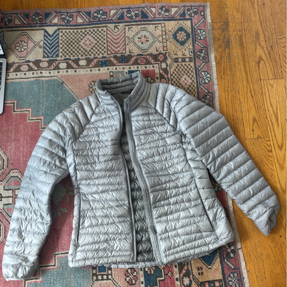 L.L. Bean Silver Quilted Jacket